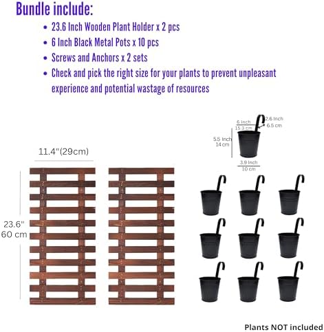 Wooden Plant Holder Black