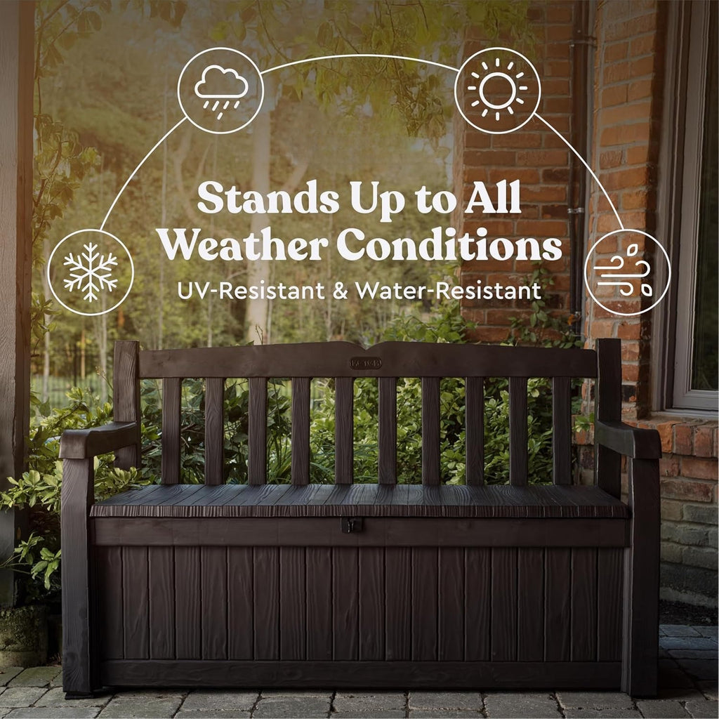 Solana Outdoor Storage Bench Brown