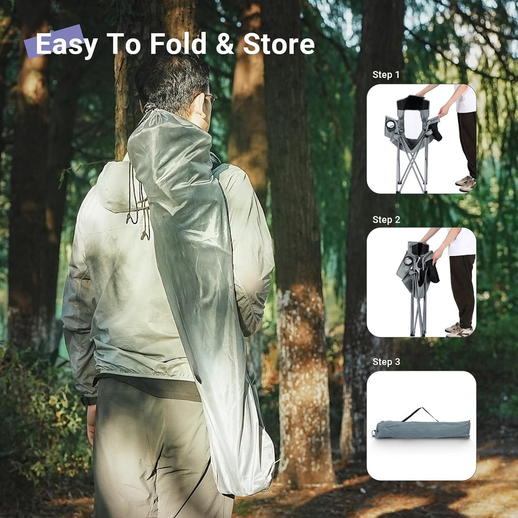 Folding Camping Chair Gray