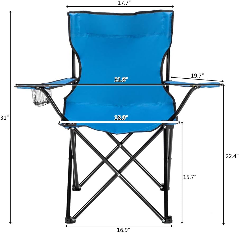 Folding Camping Chair Blue