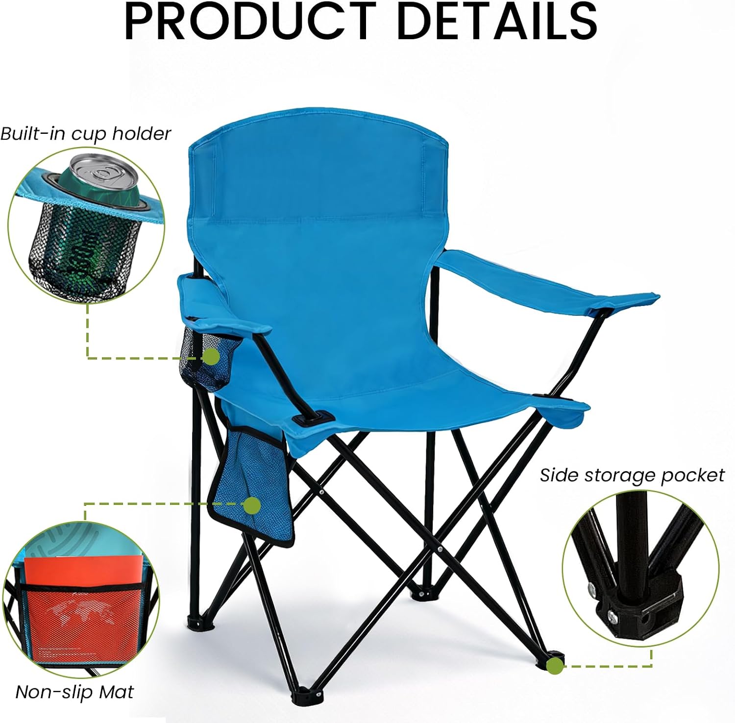 Folding Camping Chair Blue