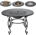 Round Wood Burning Fire Pit Table
