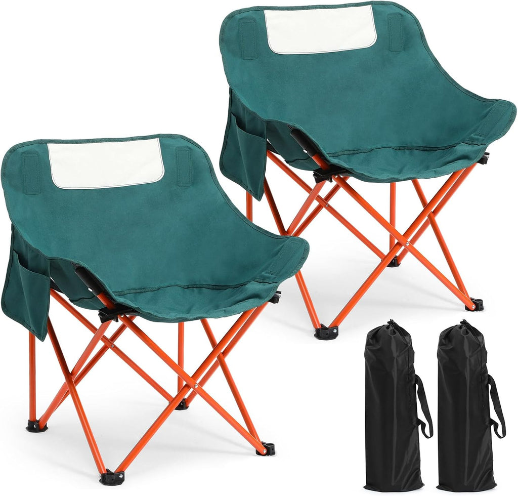 Compact Moon Camping Chair Green