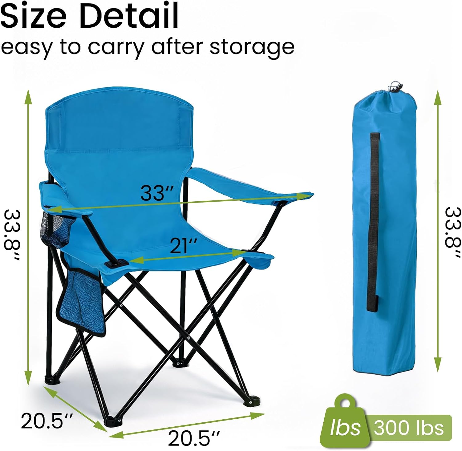 Folding Camping Chair Blue