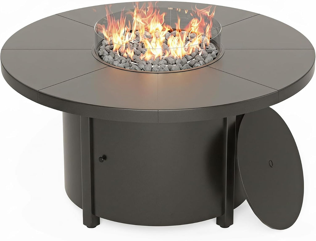 Round Propane Fire Pit Table