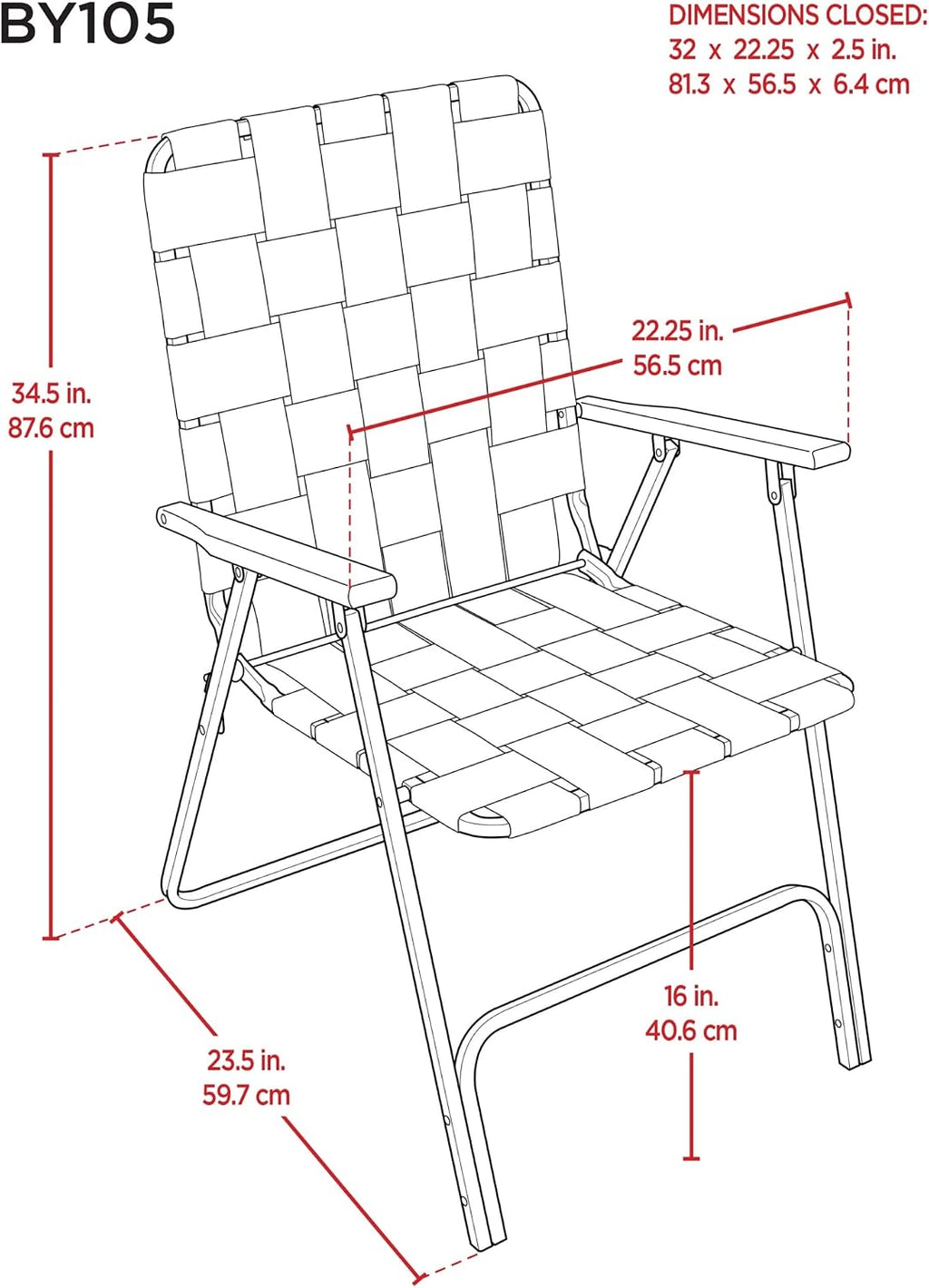 Garden Elements Folding Patio Chair Blue