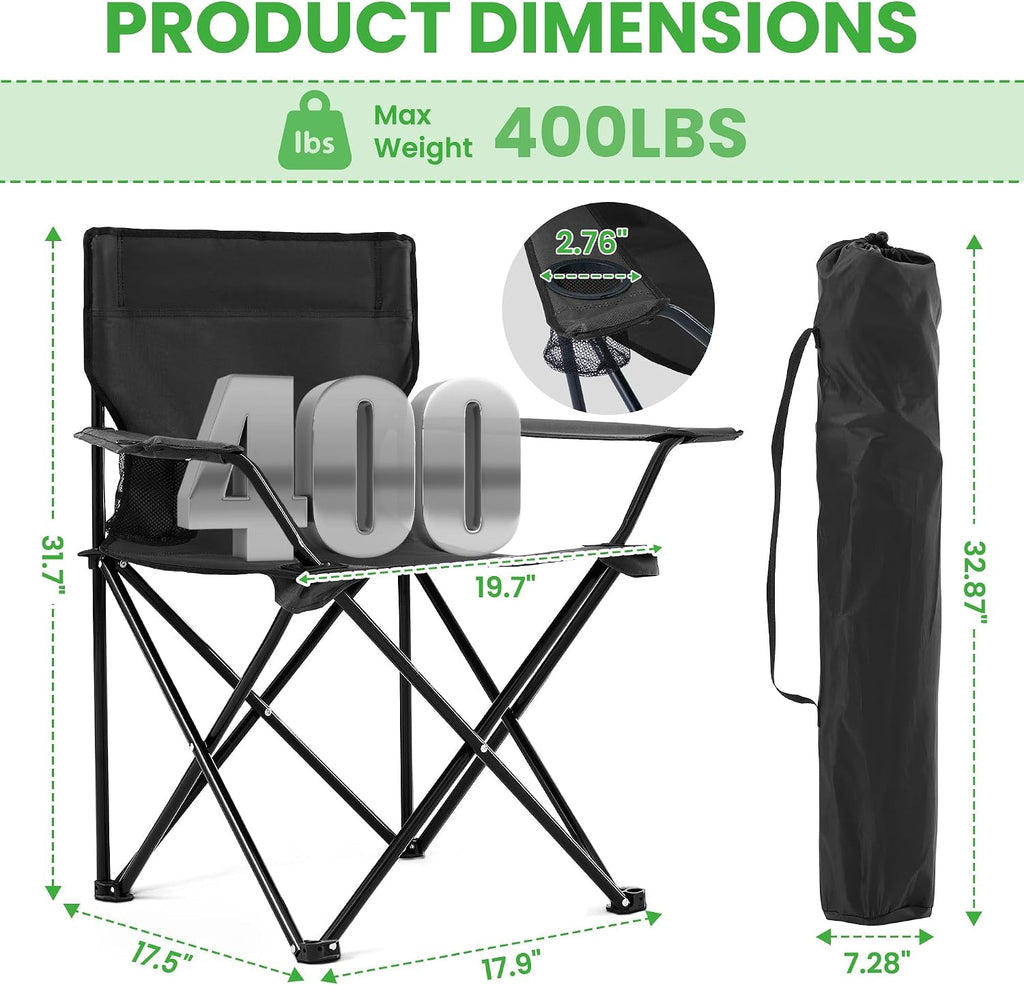 Folding Camping Chair Black