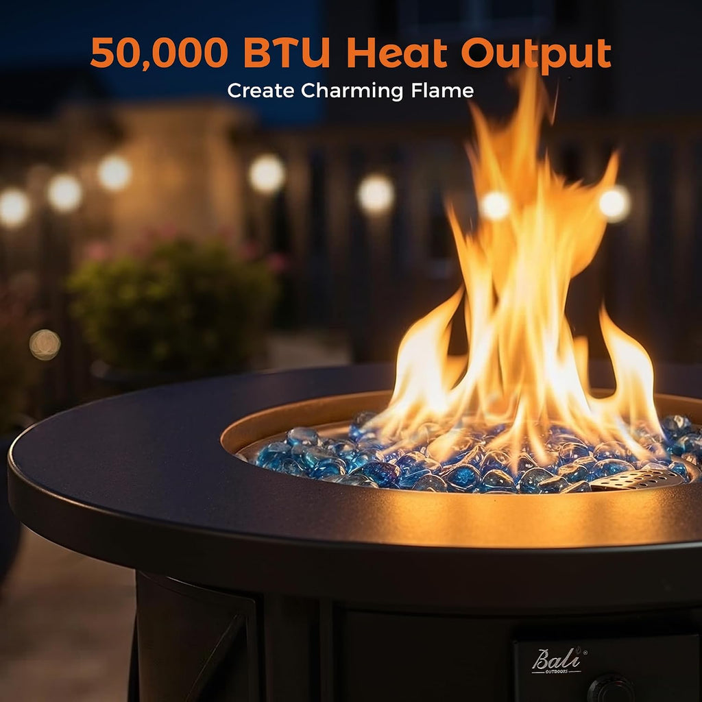 Round Propane Fire Pit Table