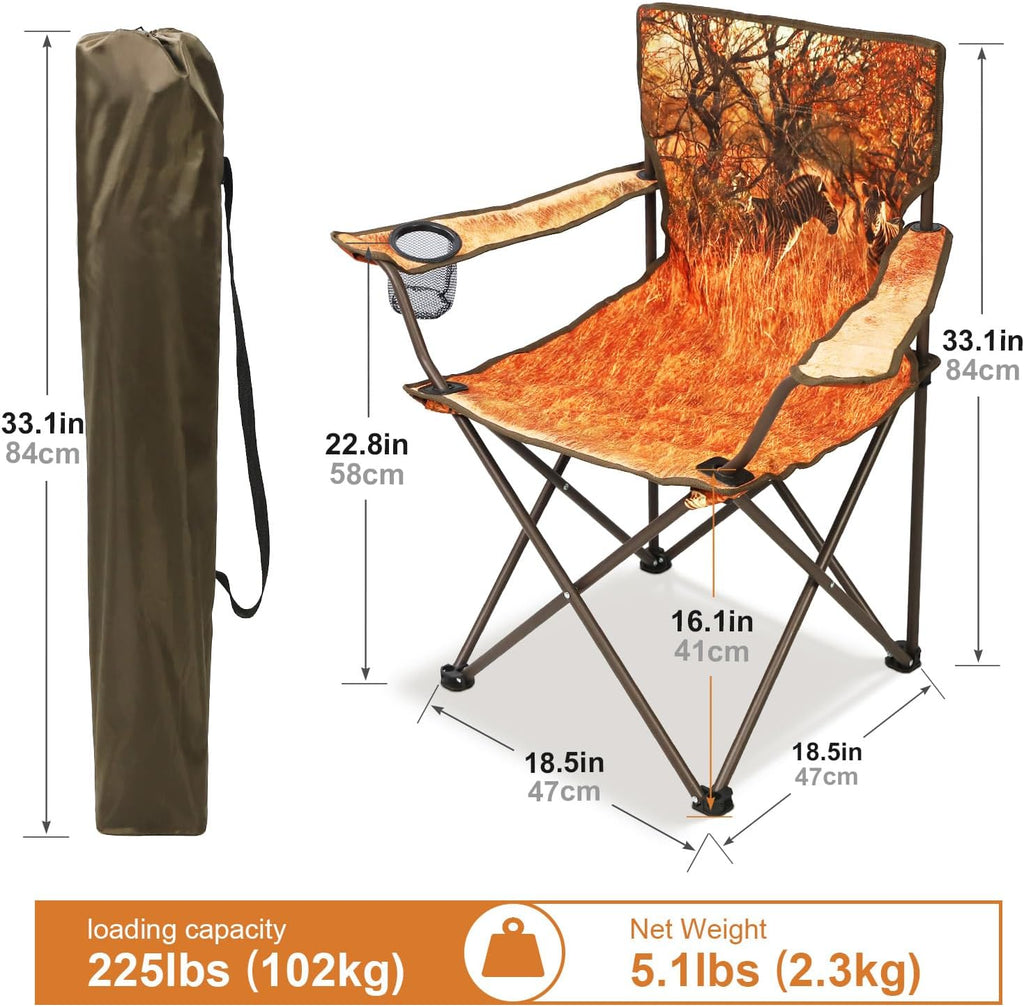 Folding Camping Chair Zebra