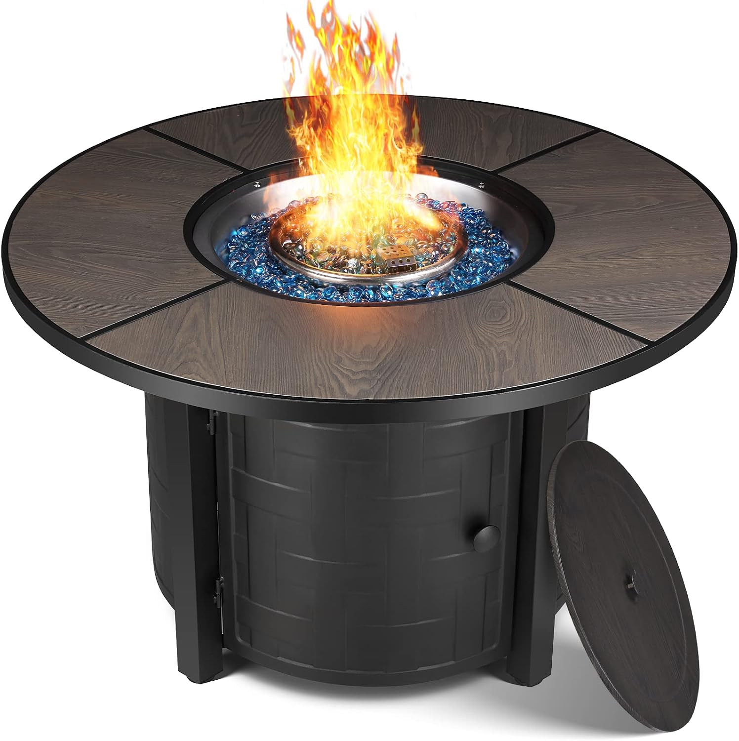 Round Propane Fire Pit Table
