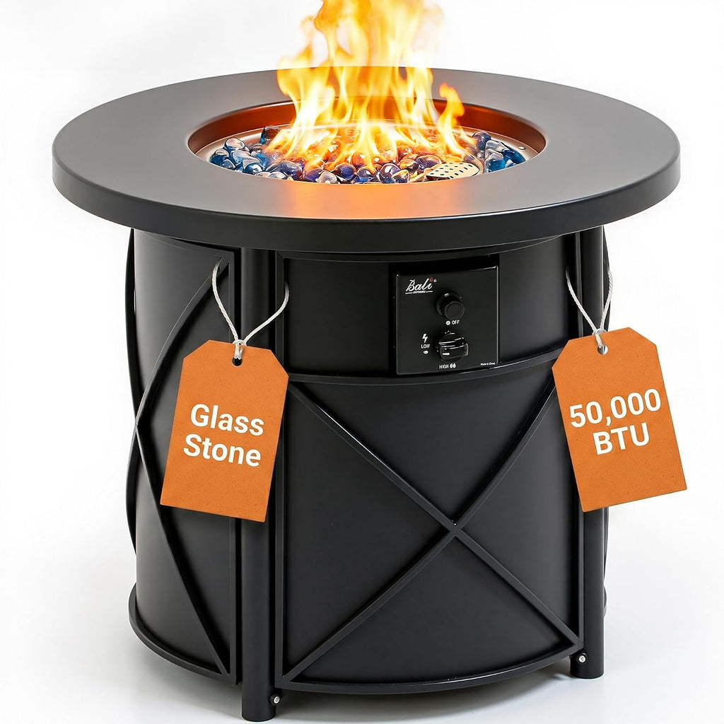 Round Propane Fire Pit Table