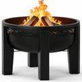 Wood Burning Fire Pit Black