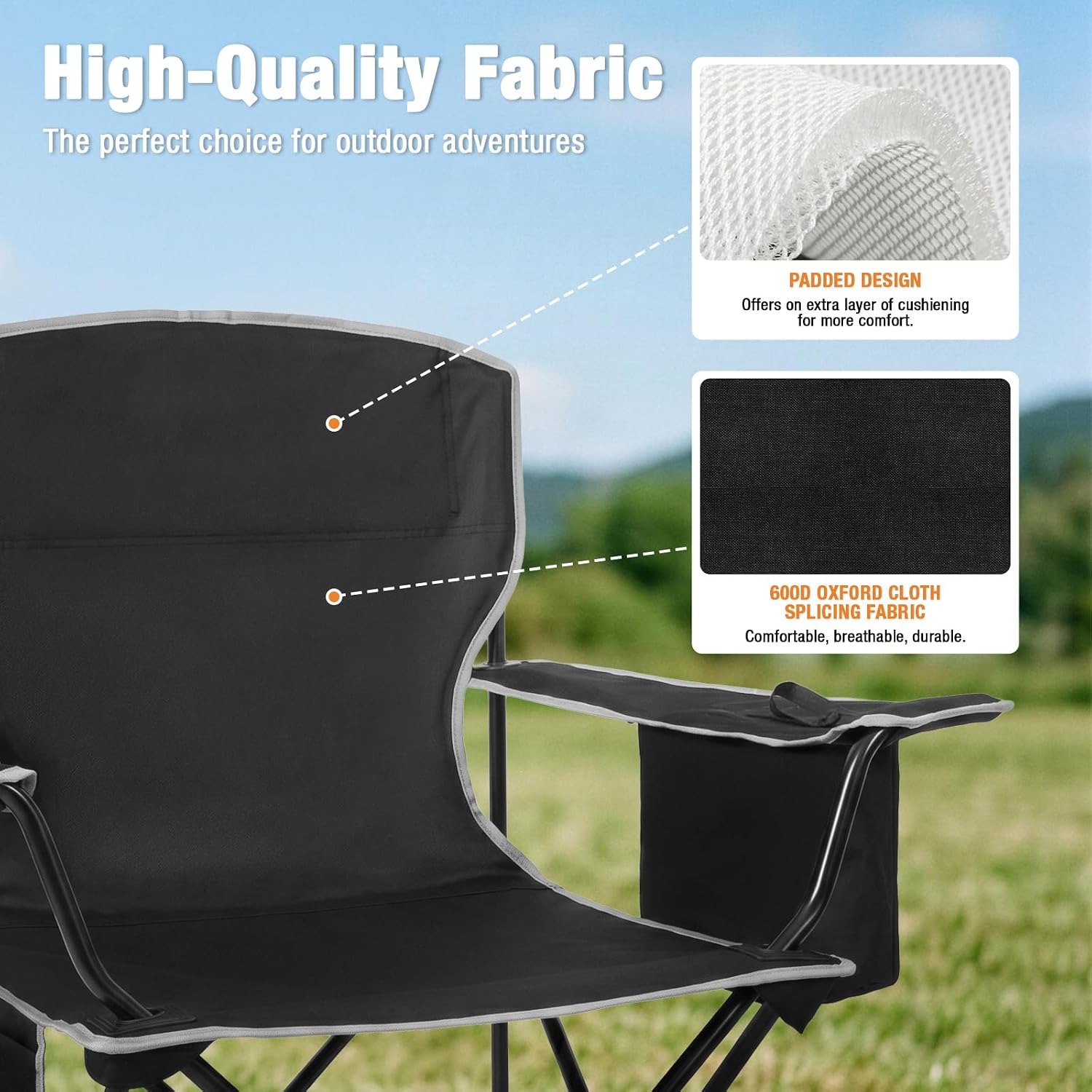 Folding Camping Chair Black