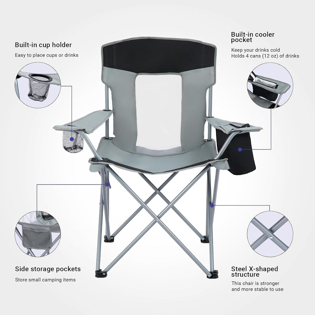 Folding Camping Chair Gray