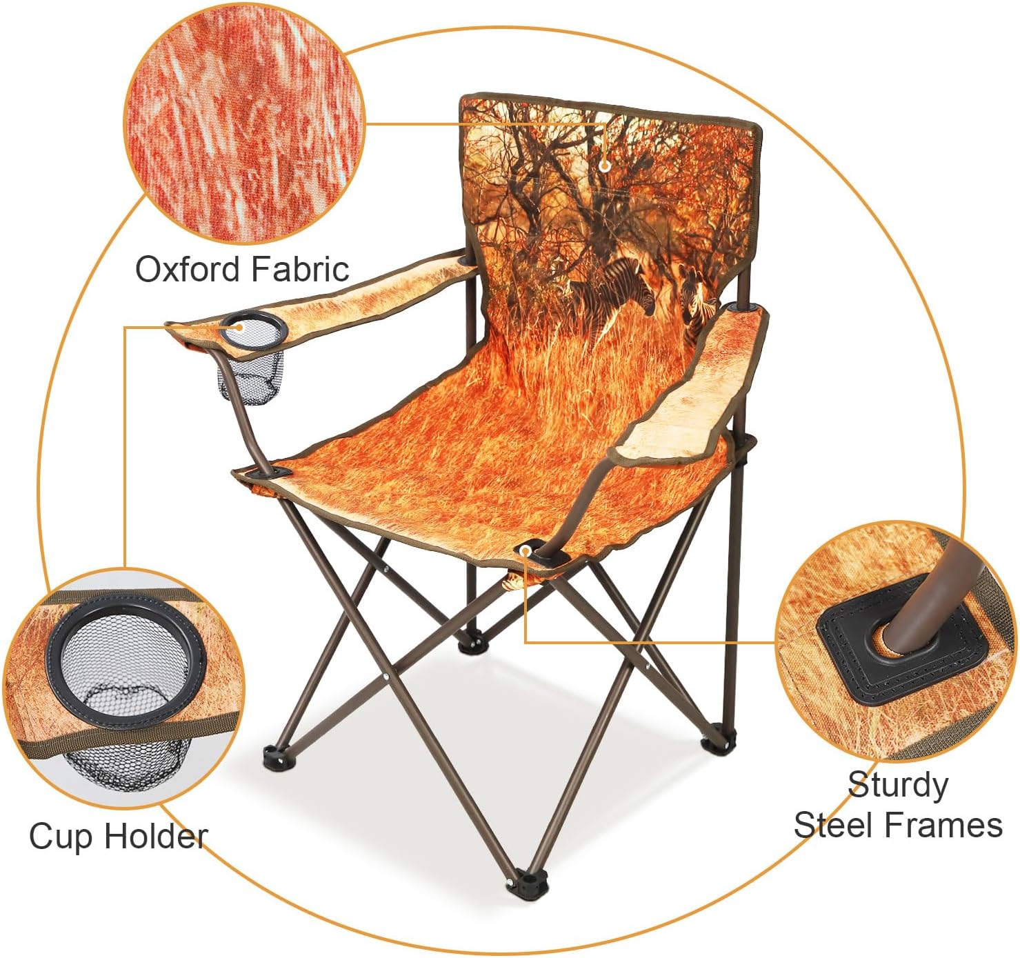 Folding Camping Chair Zebra