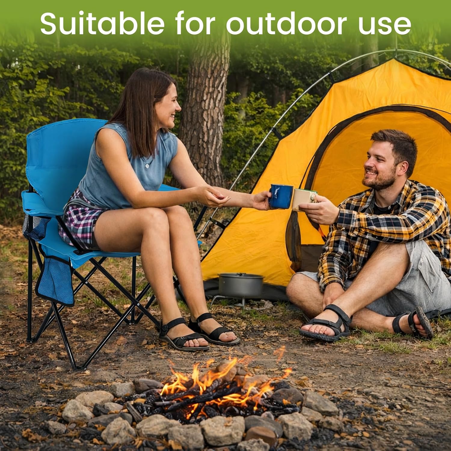 Folding Camping Chair Blue