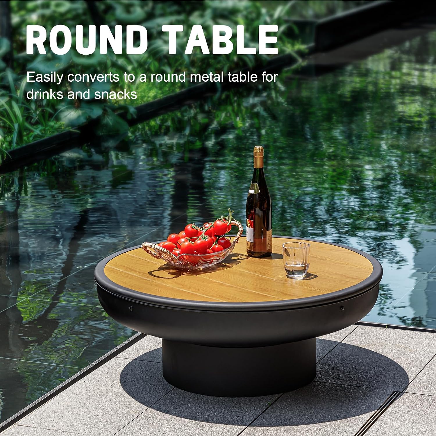 Wood Burning Fire Pit Table