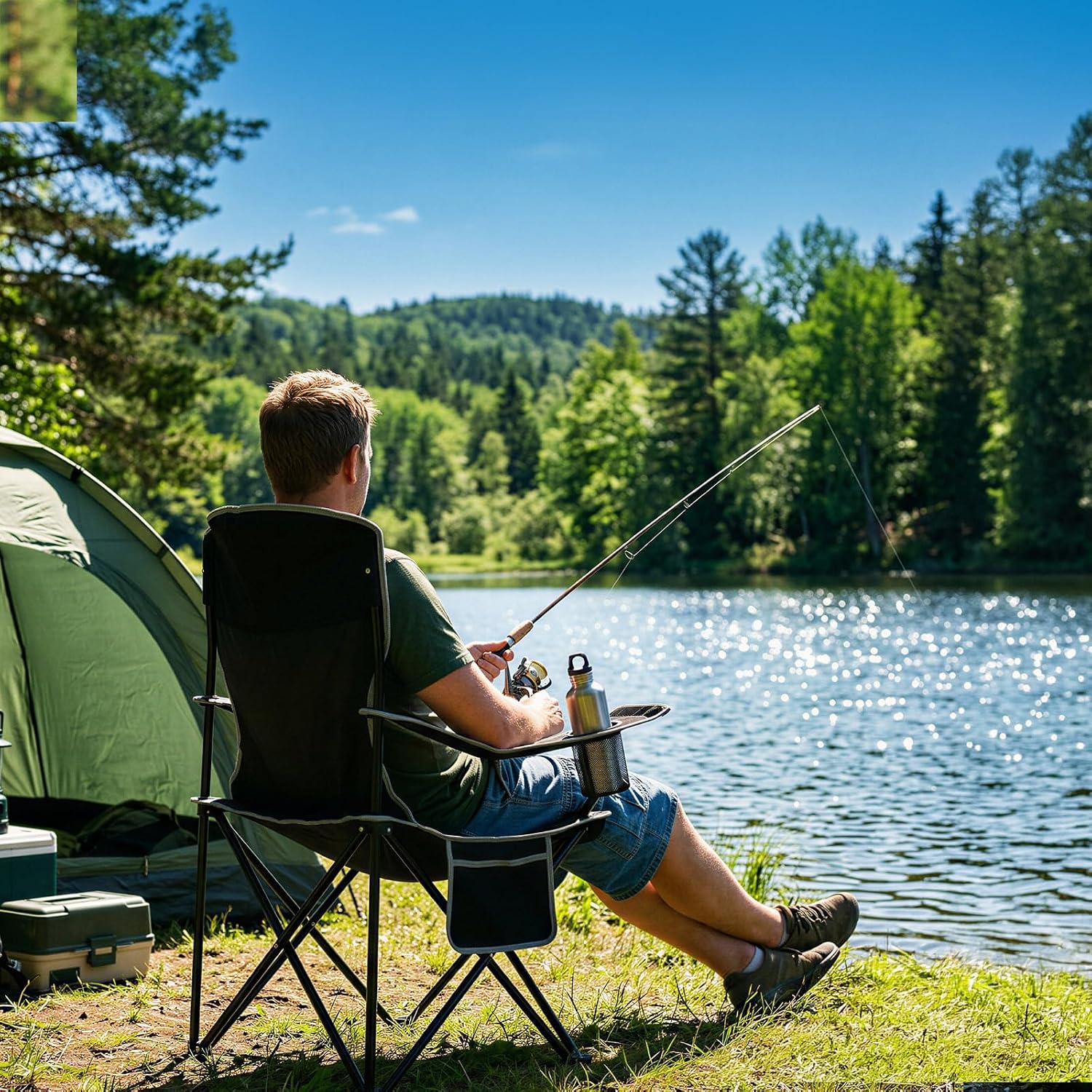 Folding Camping Chair Black