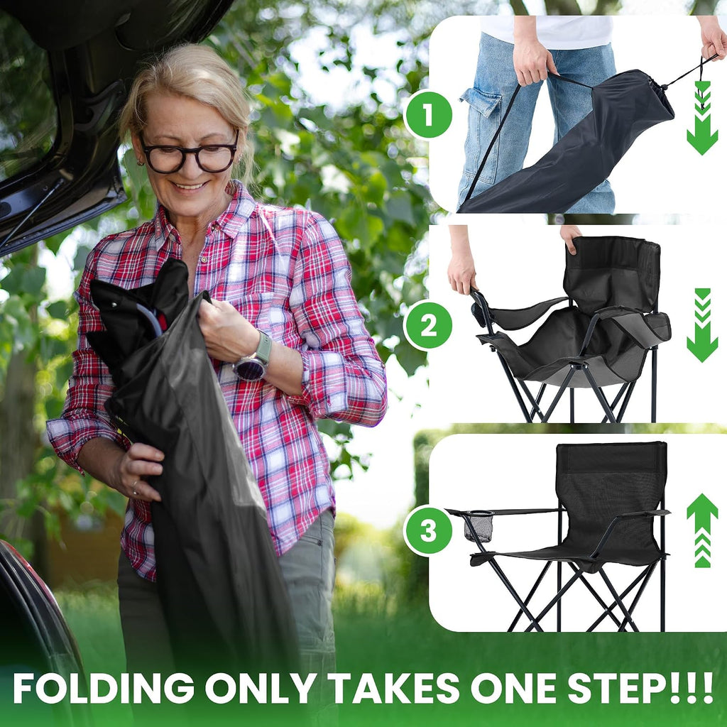 Folding Camping Chair Black