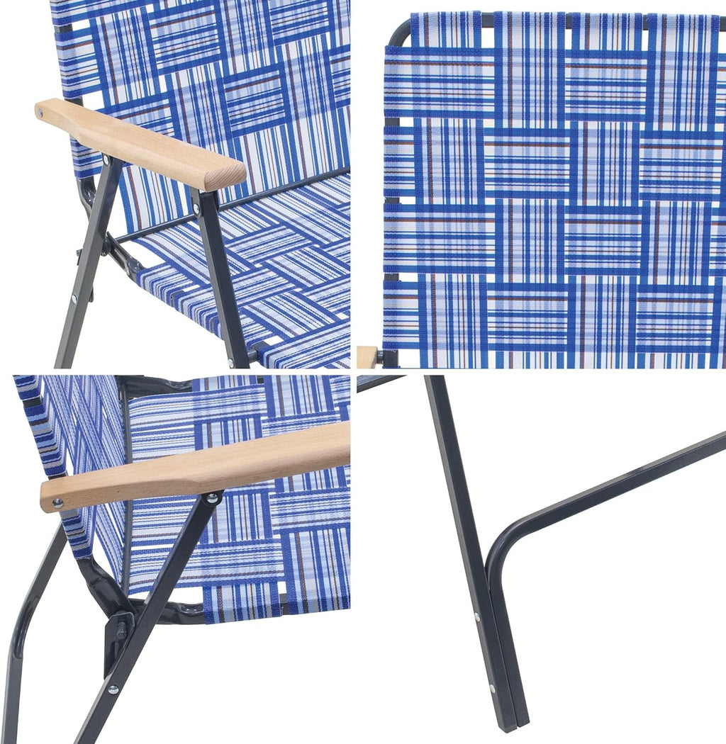 Garden Elements Folding Patio Chair Blue