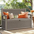 Outdoor Storage Bench Light Brown