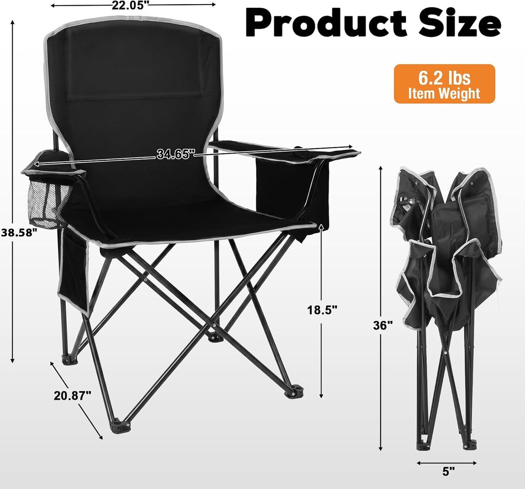Folding Camping Chair Black