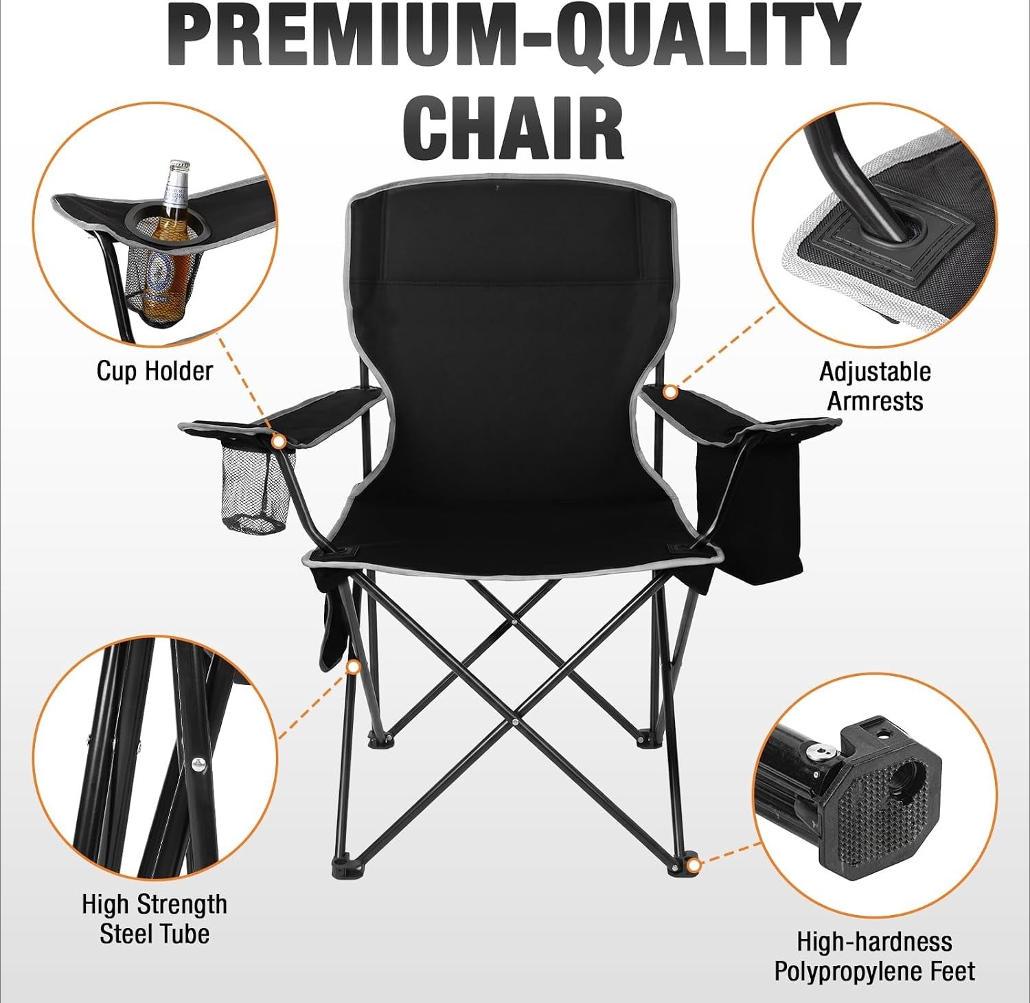 Folding Camping Chair Black